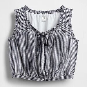 Gap × DÔEN Gingham Crop Tank Top
